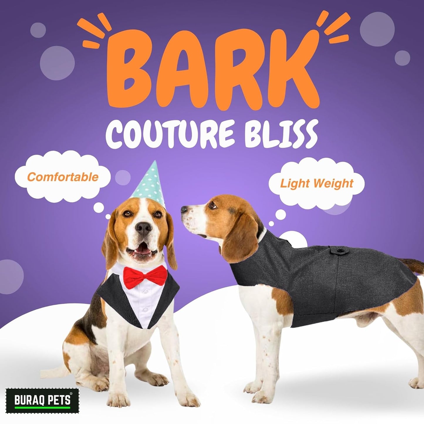 Dog Tuxedo Dress Suit Bandana Set