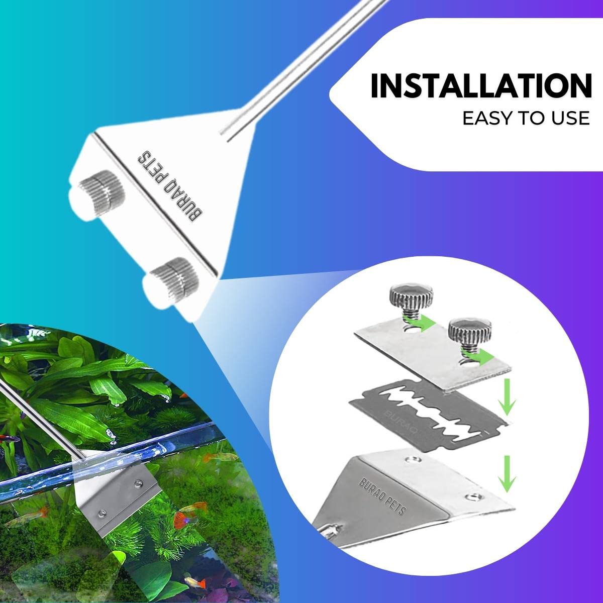 Algae Scraper Aquarium Cleaner - BURAQ PETS